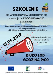 LGD Czarnoziem na Soli - Kolejny termin szkolenia na PODEJMOWANIE działalności gospodarczej ‼️Startują zapisy !
