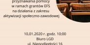 LGD Czarnoziem na Soli - Szkolenie - Aktywizacja społeczno-zawodowa - Granty EFS