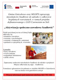 LGD Czarnoziem na Soli - "Aktywizacja społeczno - zawodowa Szadłowic"