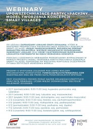 LGD Czarnoziem na Soli - Nieodpłatne webinary dot. tworzenia Smart Villages!