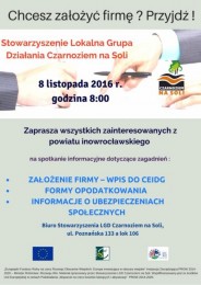 LGD Czarnoziem na Soli - Chcesz założyć firmę ? Przyjdź pomożemy !