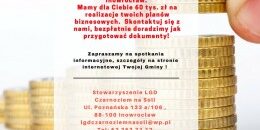 LGD Czarnoziem na Soli - Masz pomysł na założenie firmy  i szukasz dofinansowania?