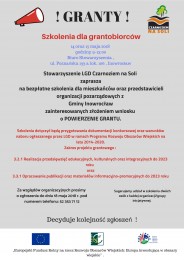 LGD Czarnoziem na Soli - Szkolenia dla grantobiorców !