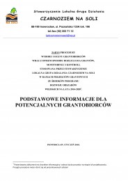 LGD Czarnoziem na Soli - GRANTY - informacje podstawowe.