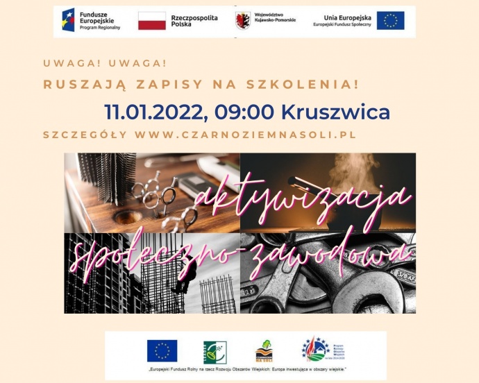 LGD Czarnoziem na Soli - Uwaga szkolenie! Aktywizacja społeczno-zawodowa