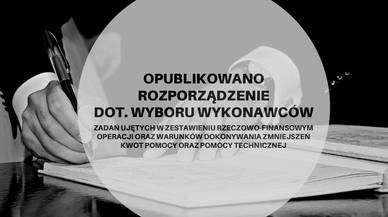 LGD Czarnoziem na Soli - Opublikowano rozporządzenie dot. wyboru wykonawców